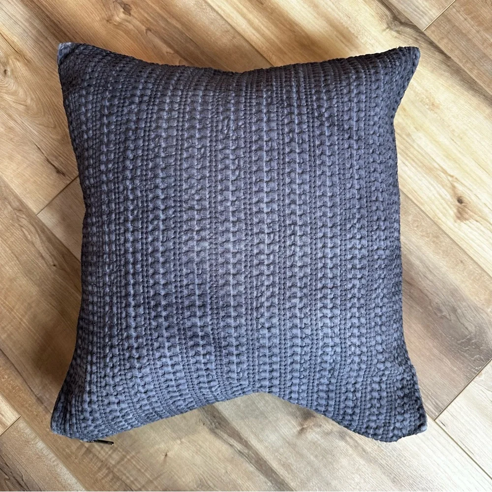 Pottery Barn Honeycomb Grey Purple Pillow Cover 18 x 18